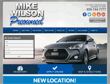 Tablet Screenshot of mikewilsonpreowned.com